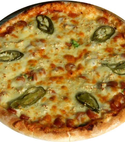 チョリソーとガーリックの辛口ピザ